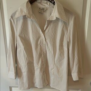 Fred David Cream Long-Sleeve Button Front Shirt